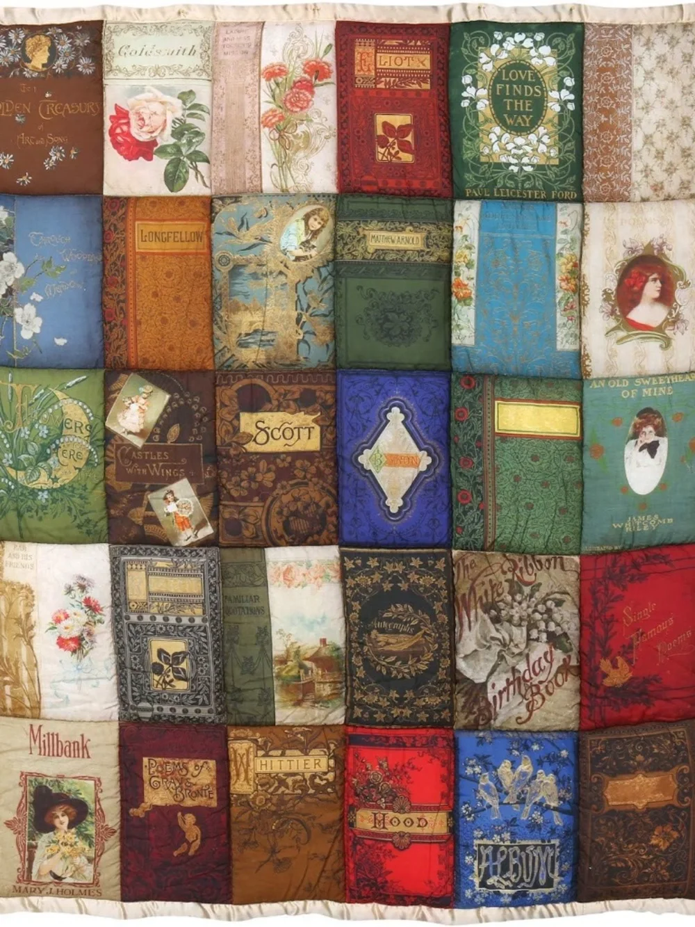 Victorian Trading Co Quilted Throw Vintage Style Book Covers Pattern